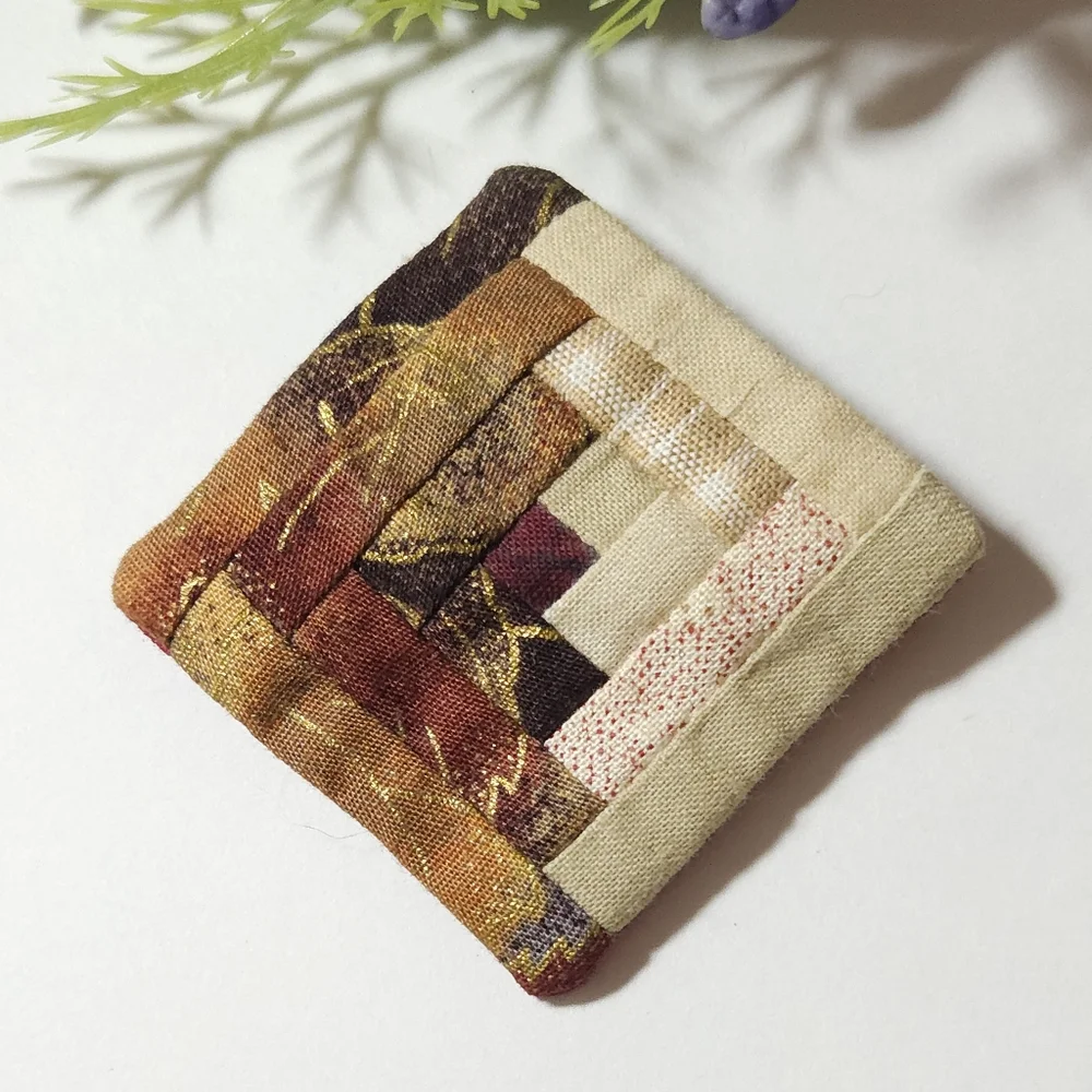 Vintage Handmade Square Leaf Design Clothes Brooch